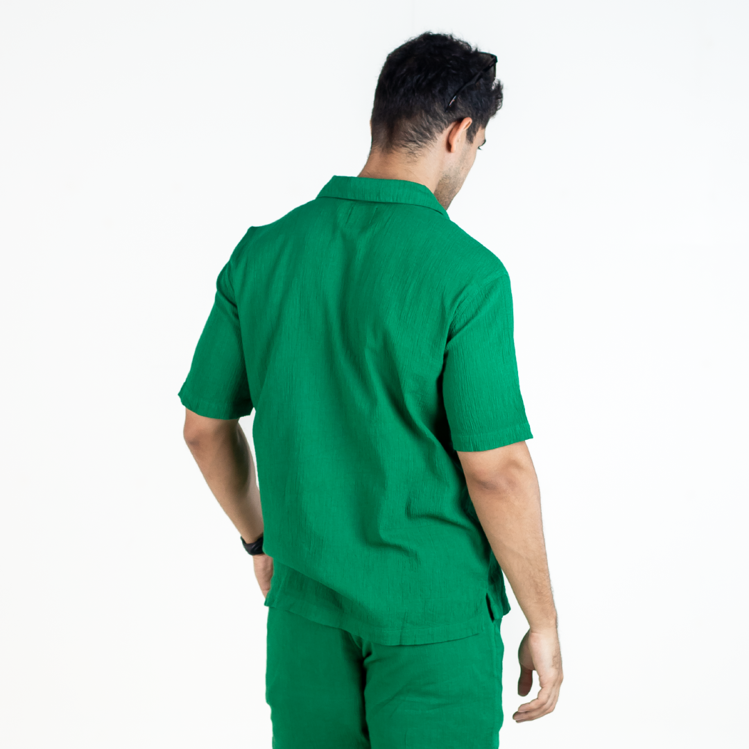 Men's Green Orange Co-ord Set