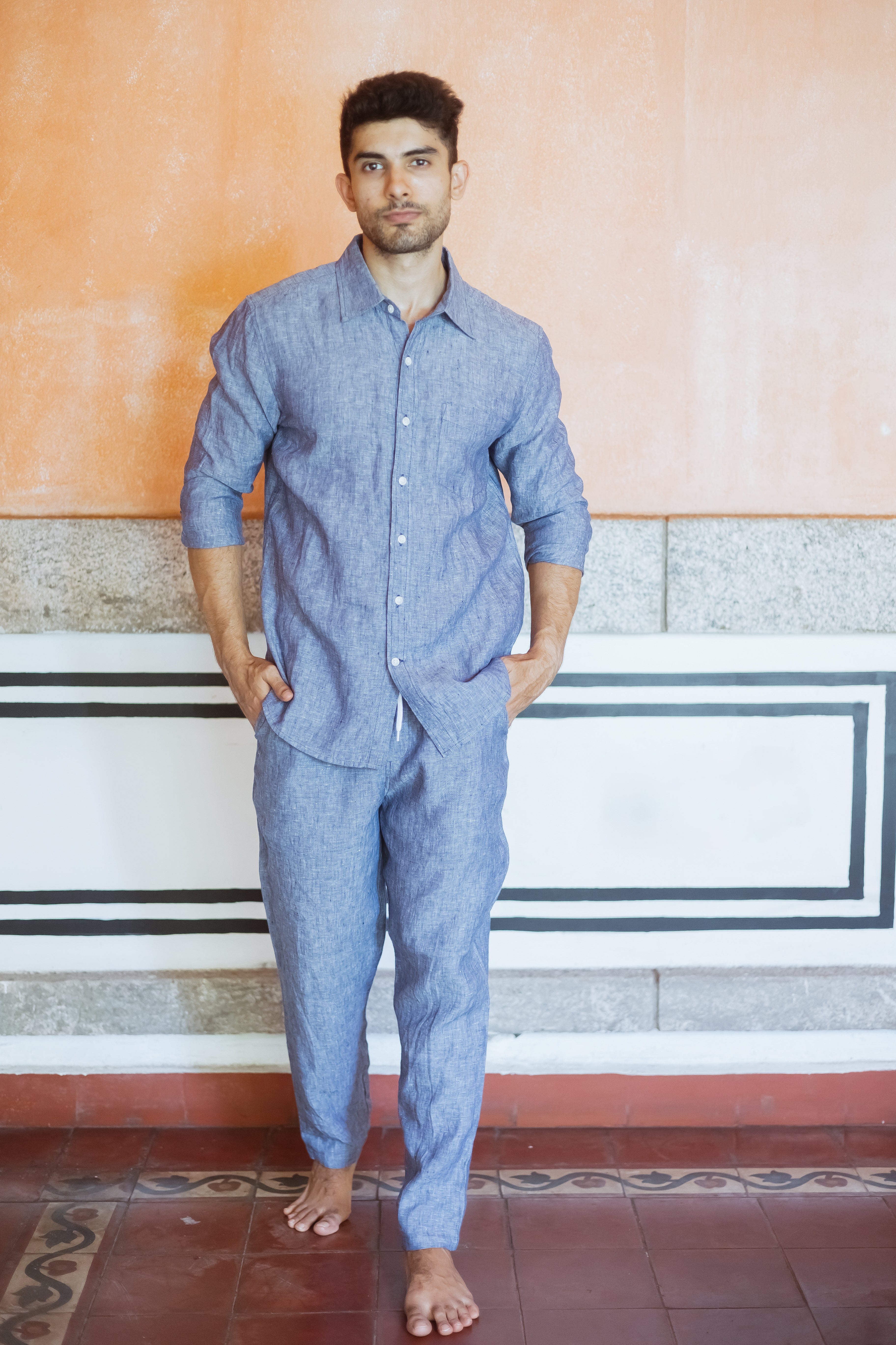 Gulf Blue Linen Co-ord