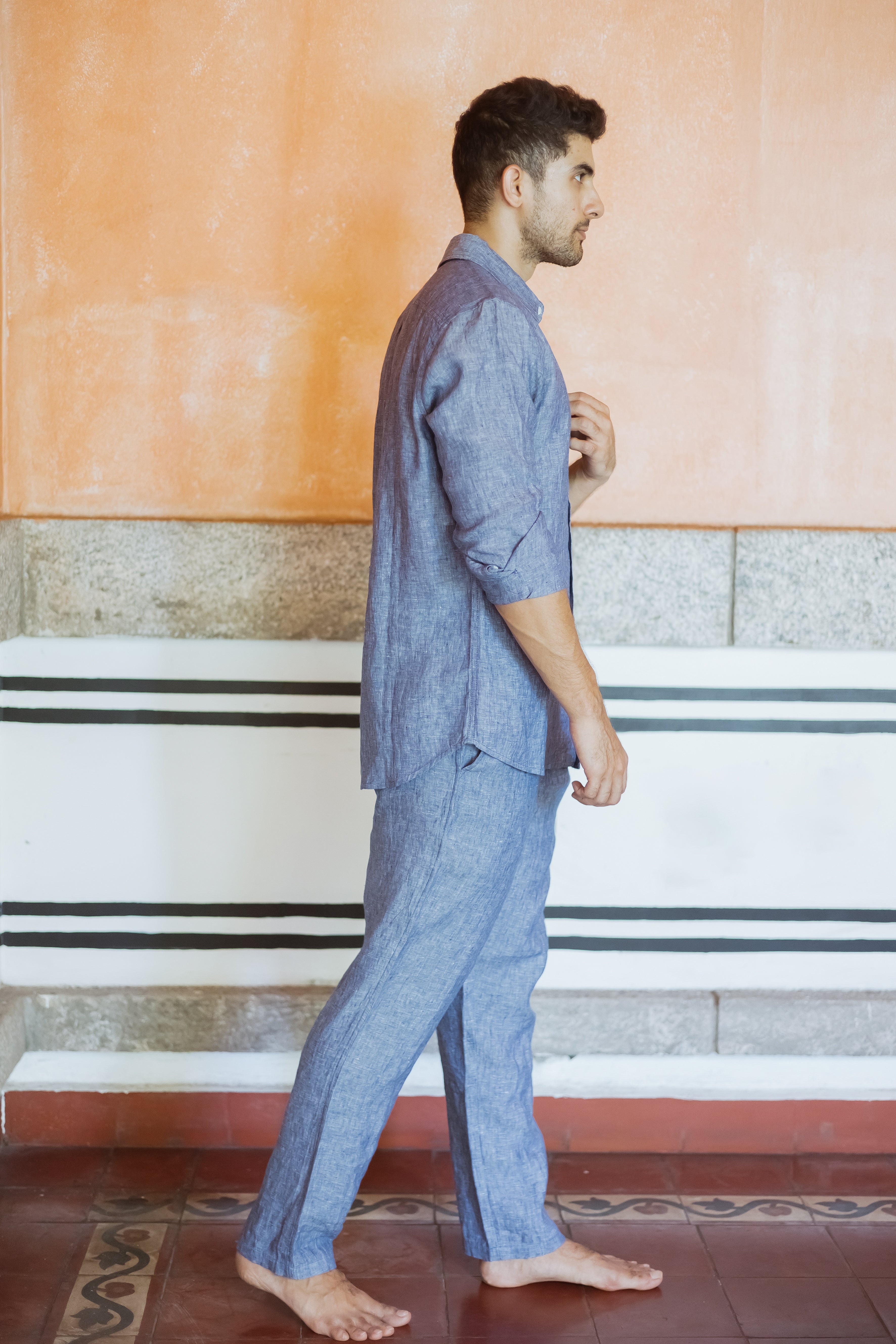 Gulf Blue Linen Co-ord