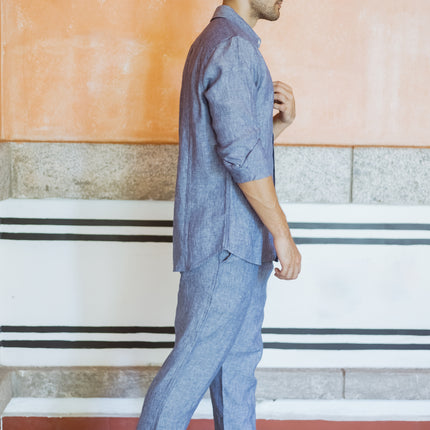Gulf Blue Linen Co-ord