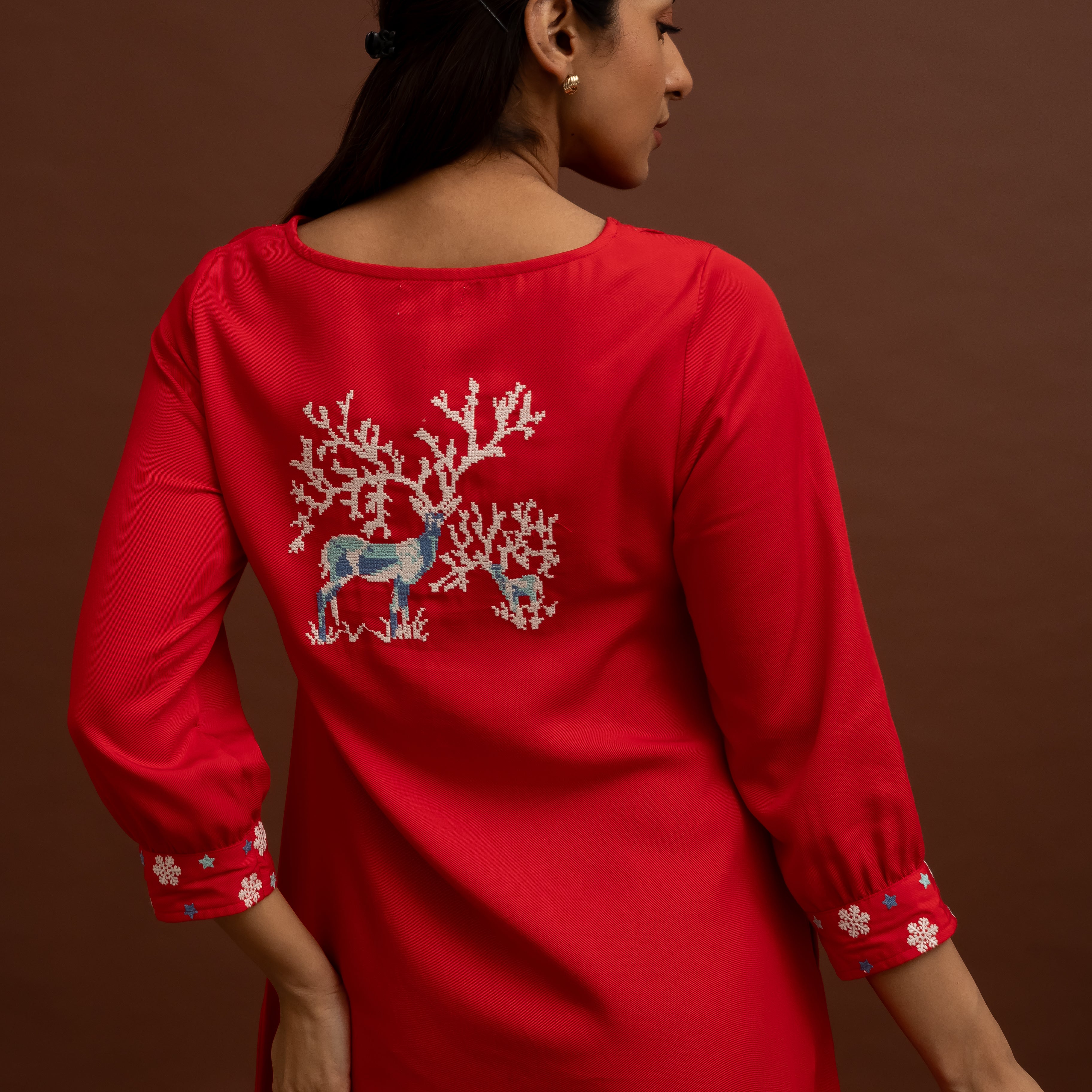 Crimson Reindeer Dress