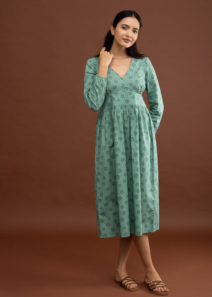 Turquoise Floral Dress