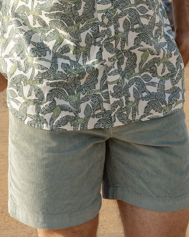 Olive Corduroy Shorts