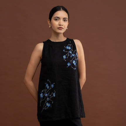 Raven Embroidered Top