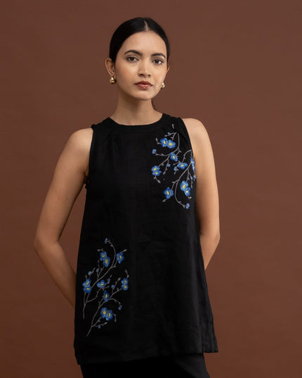 Raven Embroidered Top