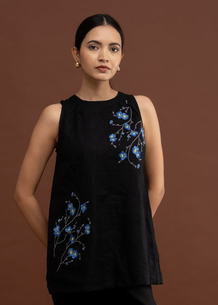 Raven Embroidered Top