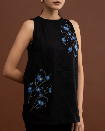 Raven Embroidered Top