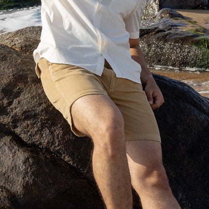 Tan Corduroy Shorts