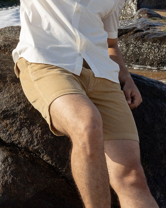 Tan Corduroy Shorts