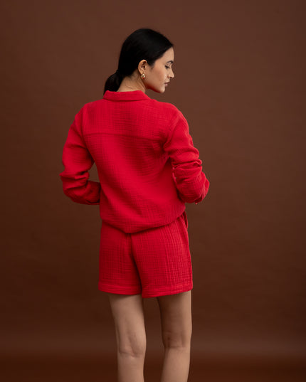 Crimson Coord (Top & Shorts)