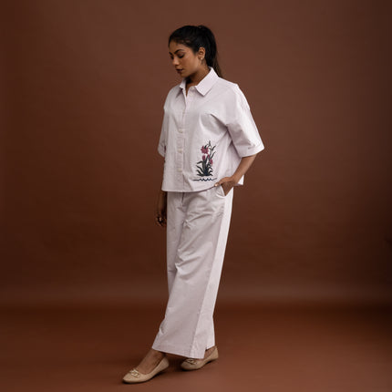 Lilac Embroidered Coord