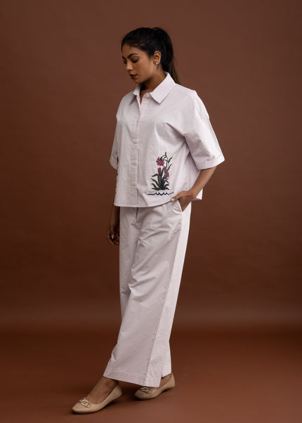 Lilac Embroidered Coord