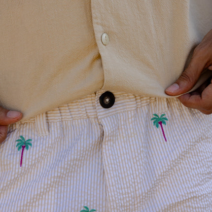 Tropical Seersucker Shorts