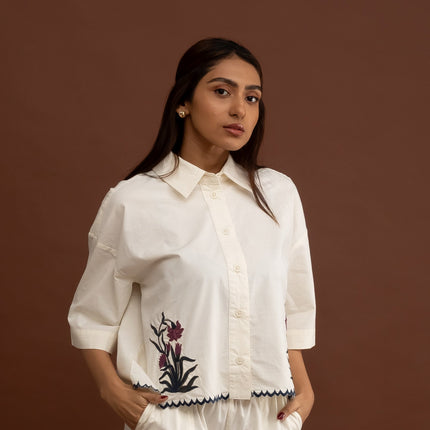 Ivory Embroidered Shirt