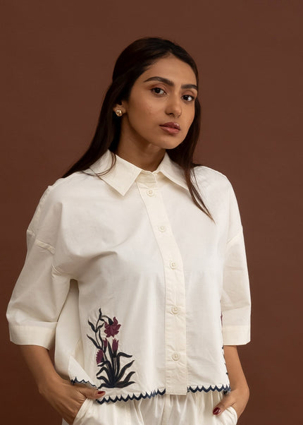 Ivory Embroidered Shirt