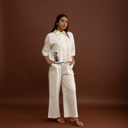 Ivory Embroidered Coord