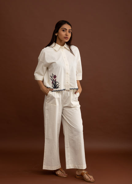 Ivory Embroidered Coord