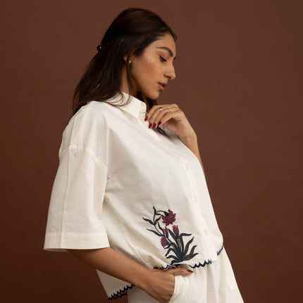 Ivory Embroidered Shirt