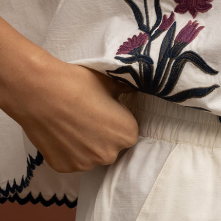 Ivory Embroidered Shirt