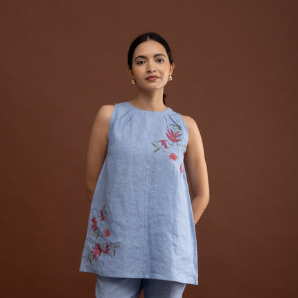 Sapphire Embroidered Top