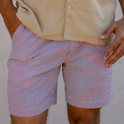 Striped Seersucker Shorts