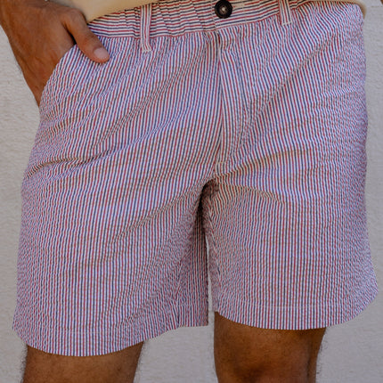 Striped Seersucker Shorts
