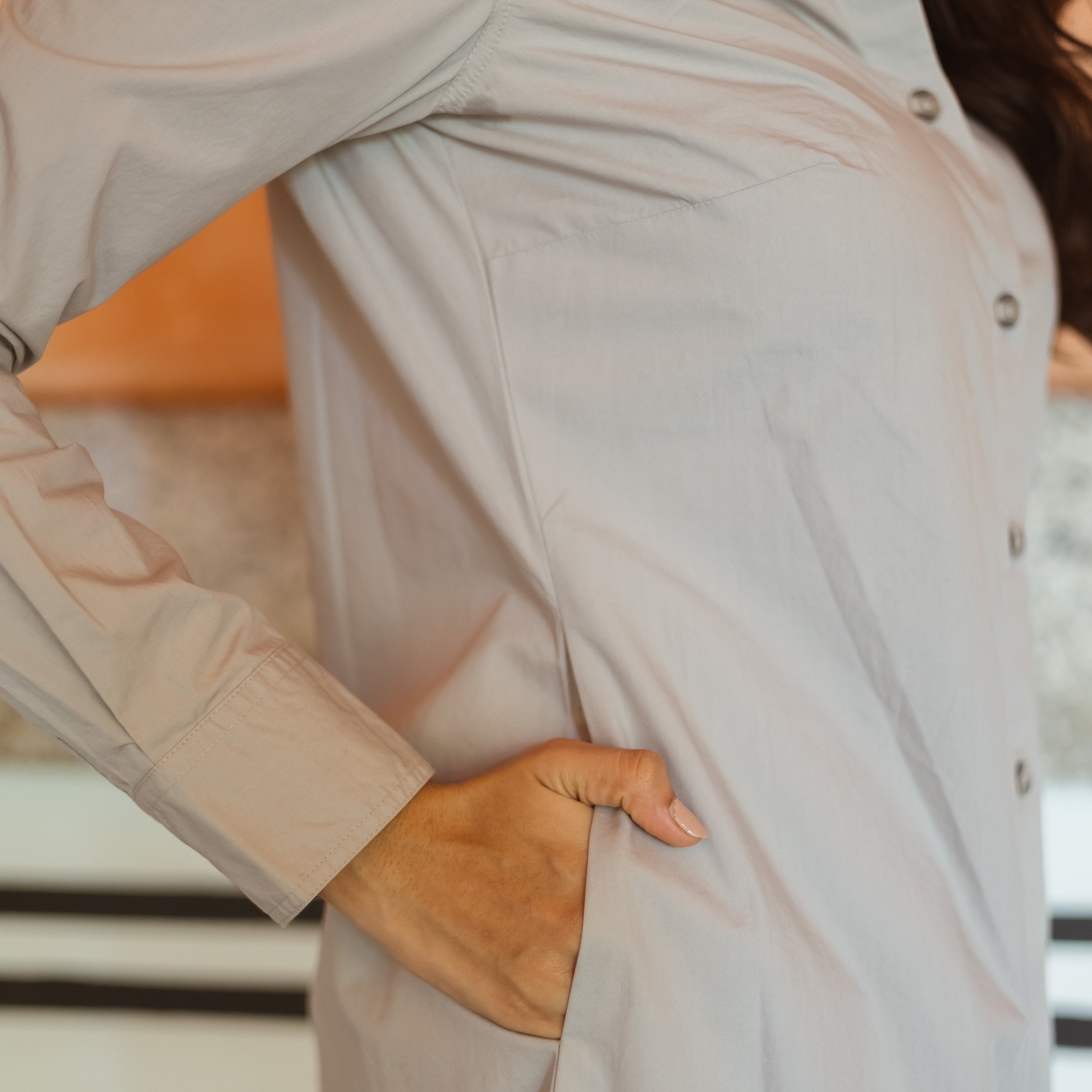 Pale Shirt Dress