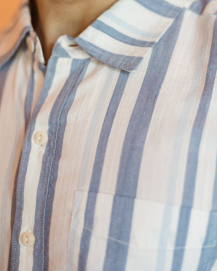 Cerulean Striped Shirt