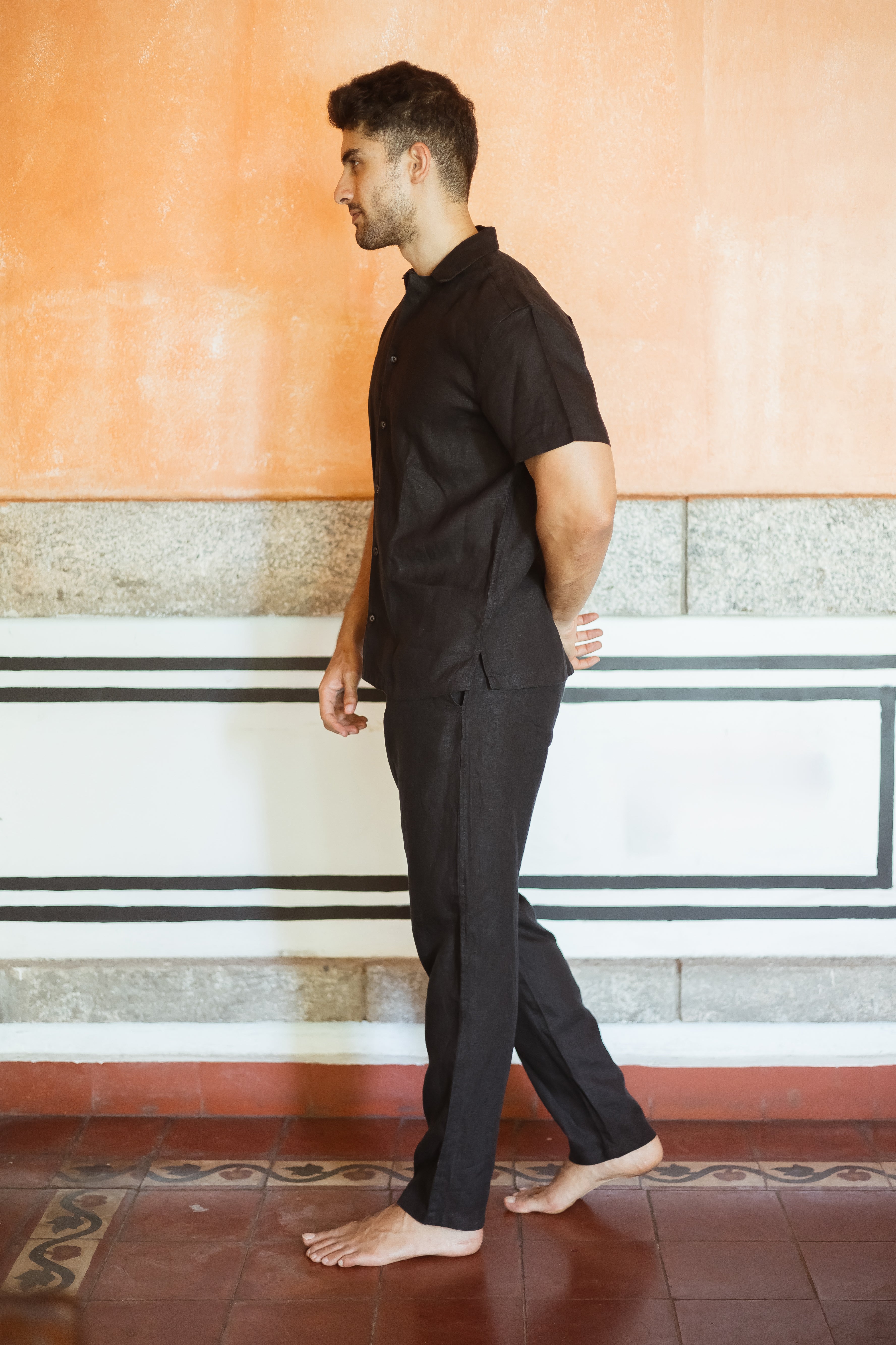 Jet Black Linen Co-ord