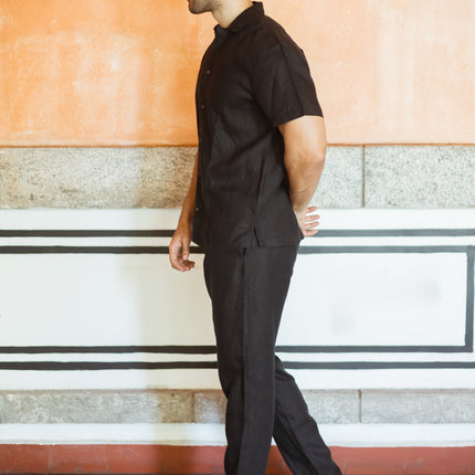 Jet Black Linen Co-ord