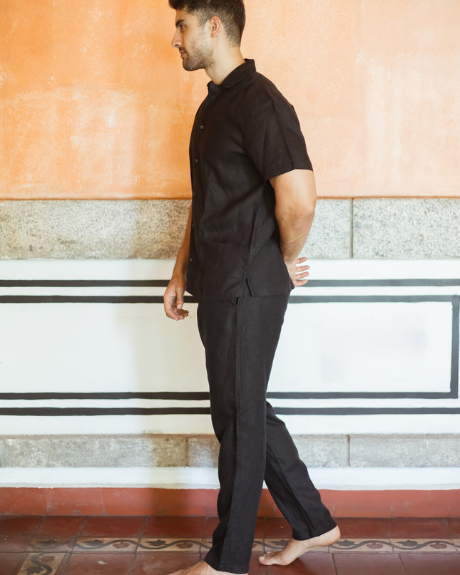 Jet Black Linen Co-ord