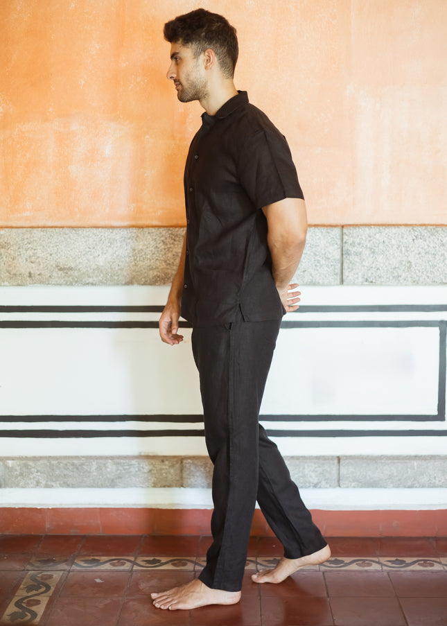 Jet Black Linen Co-ord