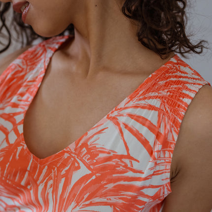 Tangerine Printed Dress