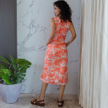 Tangerine Printed Dress