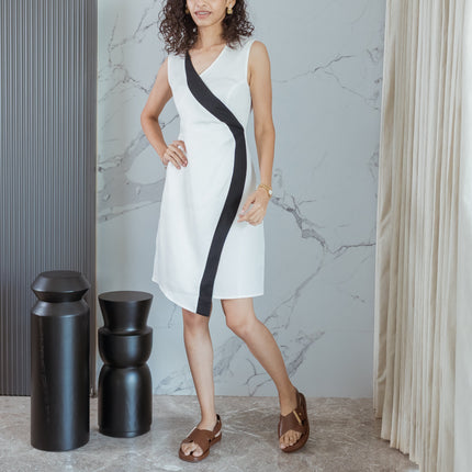 Monochrome Twirl Dress