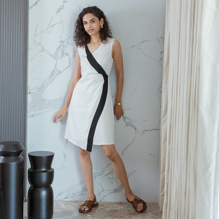 Monochrome Twirl Dress