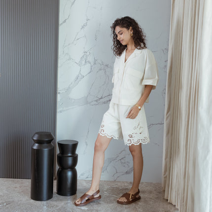 Off-White Cutwork Coord