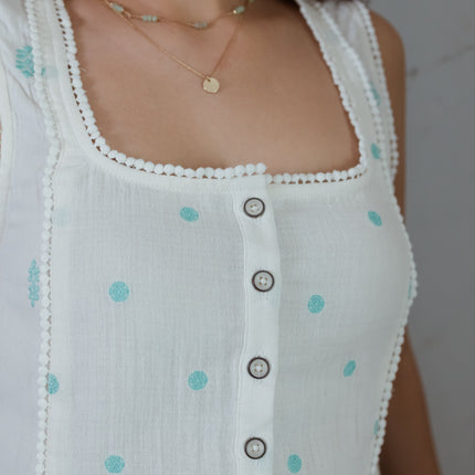 Vanilla Embroidered Dress