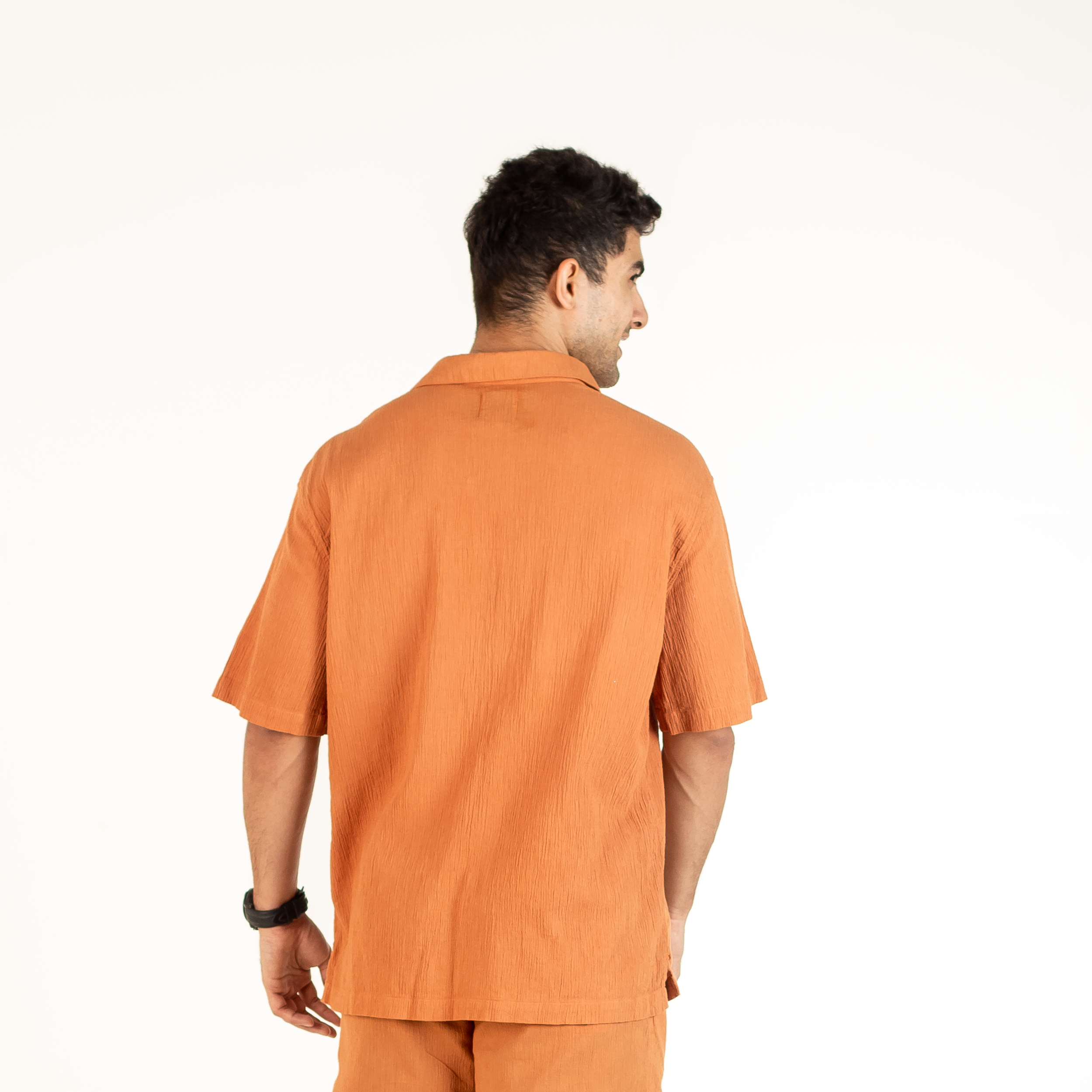 Rust Orange Men's Co-ord Shirt