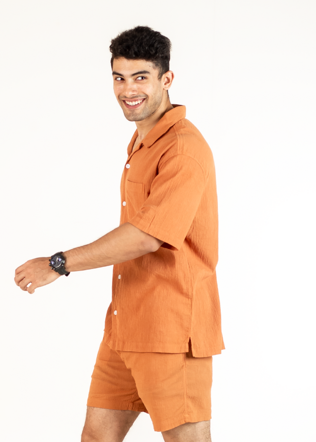 Men's Rust Orange Co-ord Set