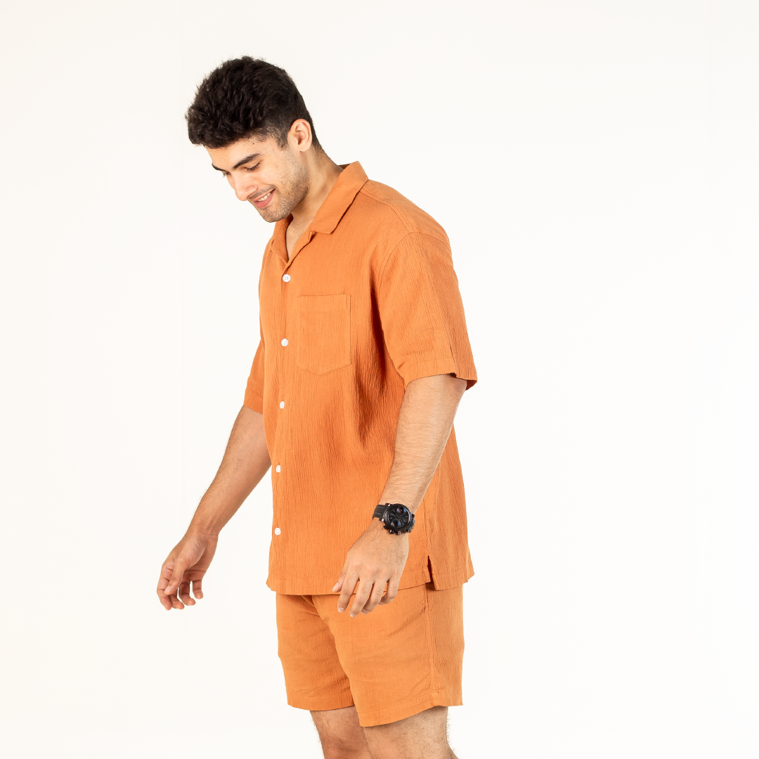 Men's Rust Orange Co-ord Set