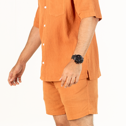 Men's Rust Orange Co-ord Shorts