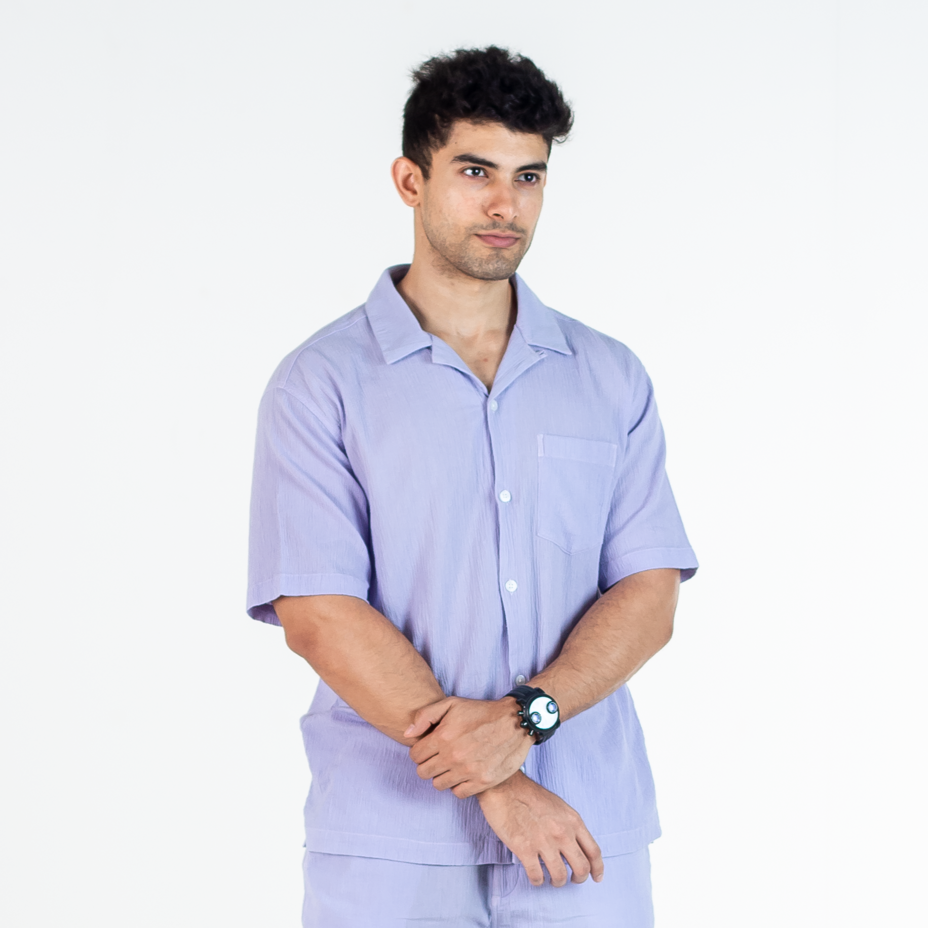 Lilac Men's Co-ord Shirt