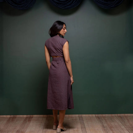 Merlot Back-Cut Dress