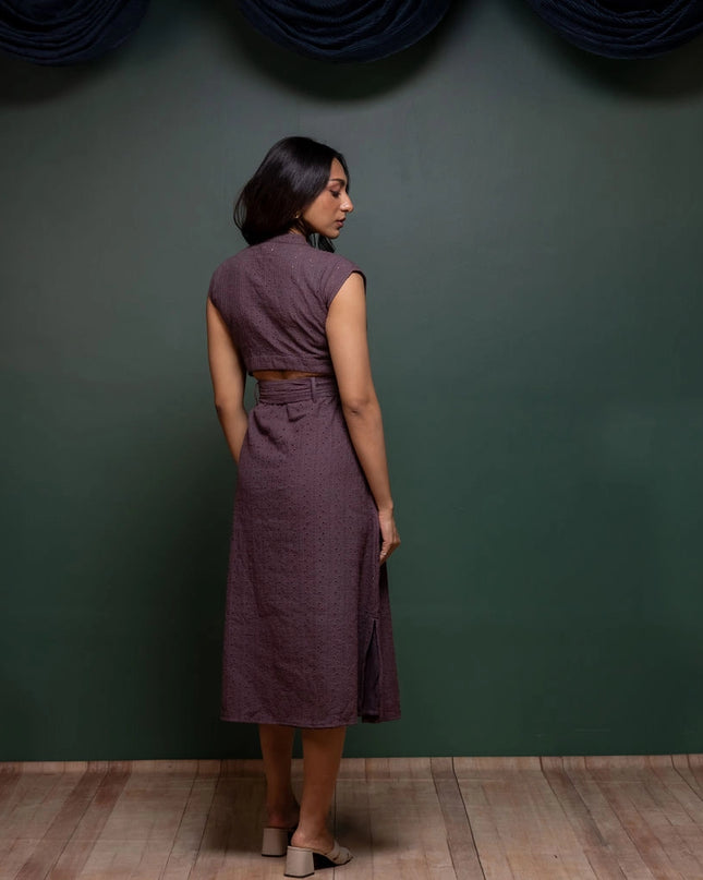 Merlot Back-Cut Dress