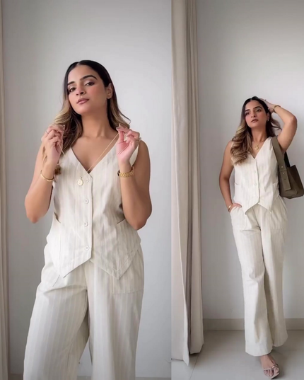 Cream Corduroy Coord