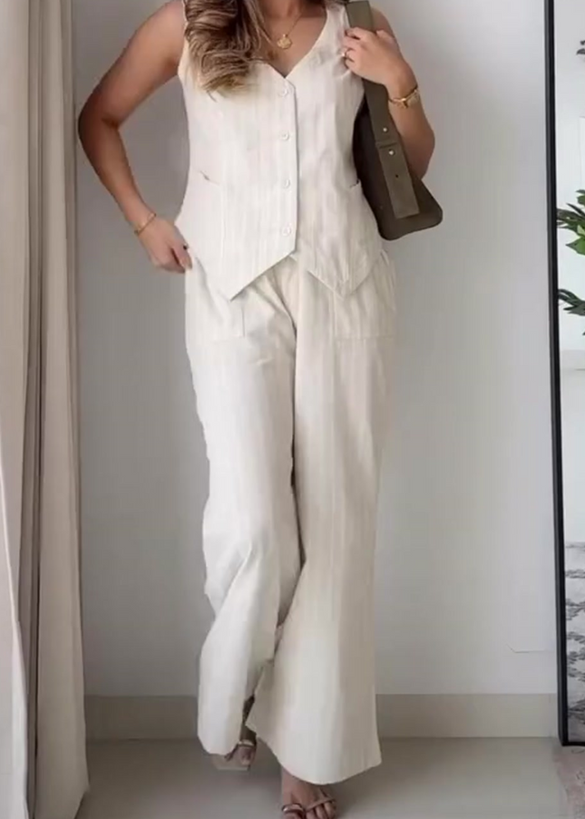 Cream Corduroy Coord