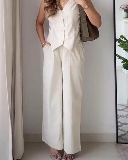 Cream Corduroy Coord